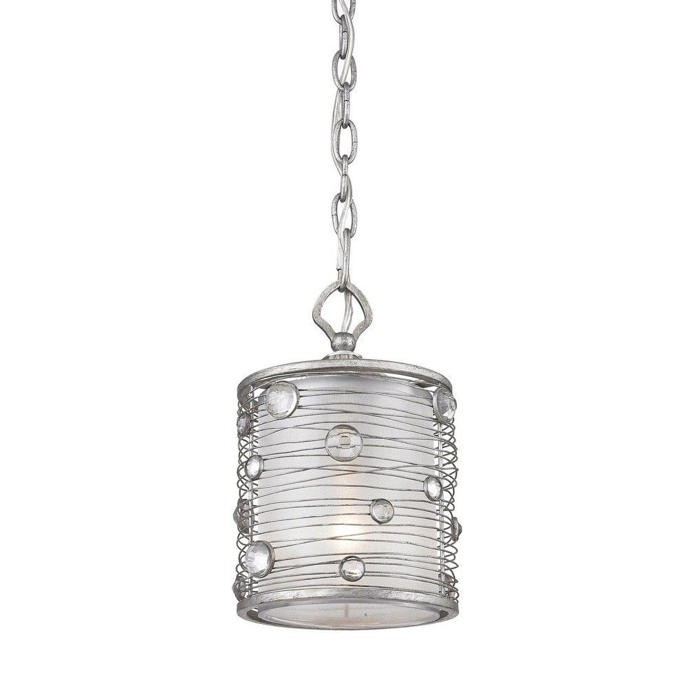 Golden Lighting-1993-M1L PS-Joia - 1 Light Mini Pendant in Contemporary style - 11 Inches high by 7 Inches wide   Joia - 1 Light Mini Pendant in Contemporary style - 11 Inches high by 7 Inches wide